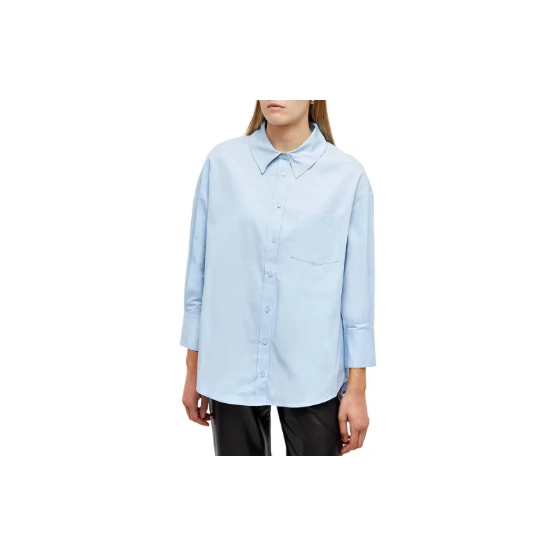 Anine Bing High low Hem Long sleeve Shirt-4
