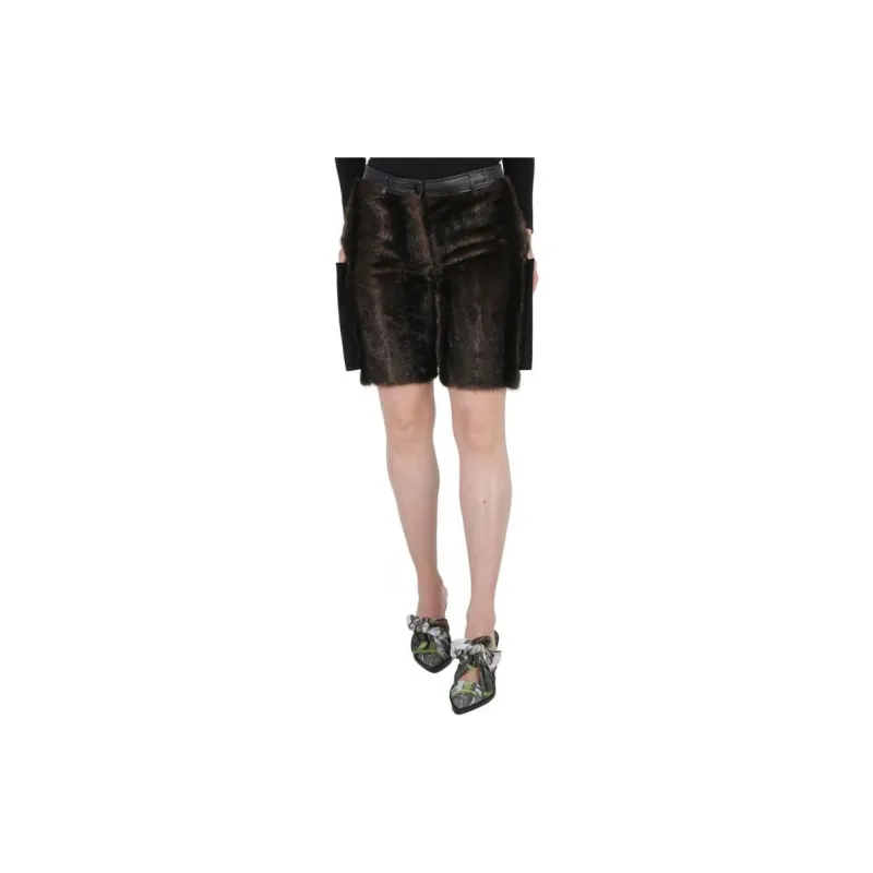 Burberry Casual Shorts Women's Brown-3