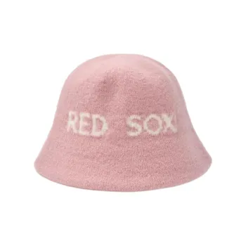 MLB Nylon Wool Bucket Hats Women's Pink
