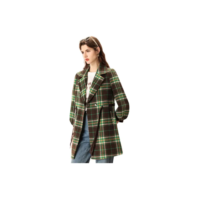FENHONGMALI Coats Women's Green-3