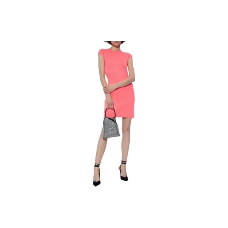 Victoria Beckham Cap Sleeved Knitted Mini Dress-1