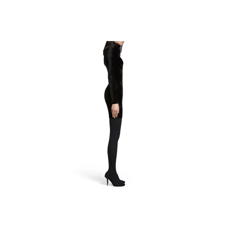 Balenciaga Velvet Turtleneck Dress-3