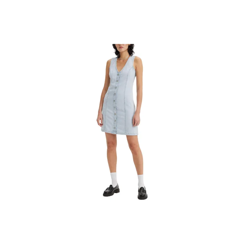 Levi's Sleeveless Dress Women's Light Blue-3