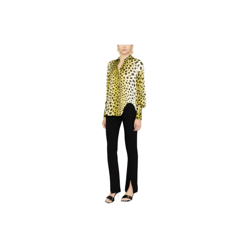 The Attico Eliza Leopard Pattern Buttoned Shirt-2