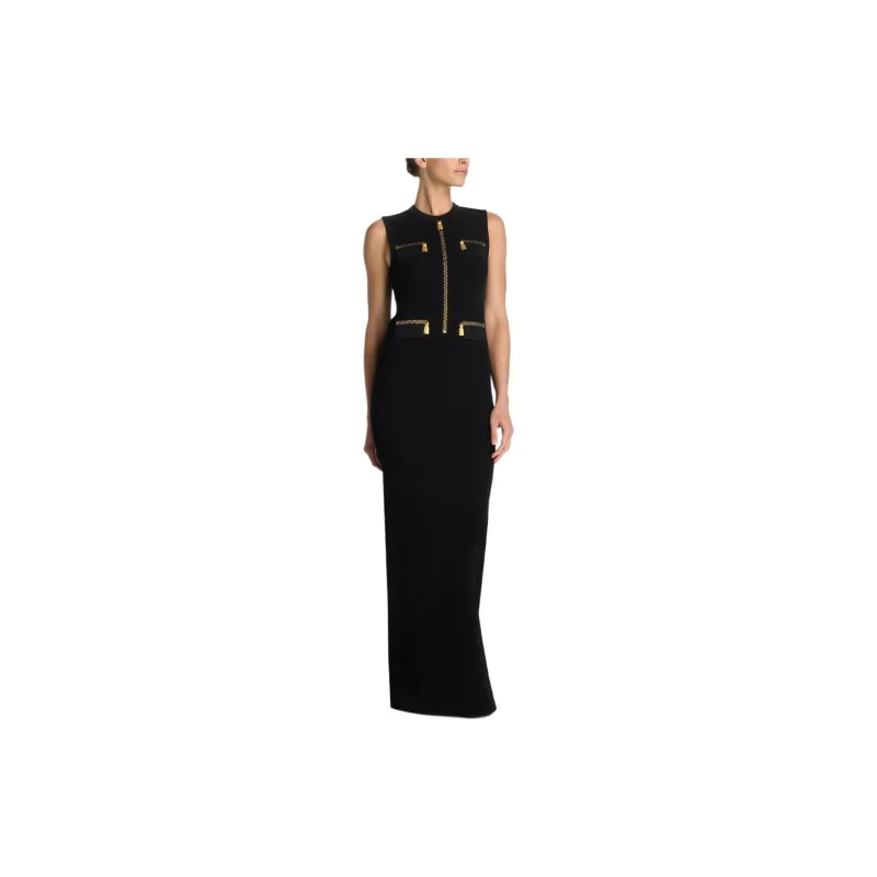 St. John SS24 Sleeveless Dress Women's Black-1