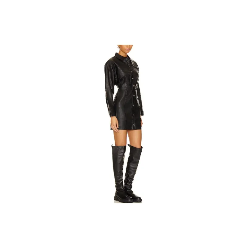 FREE PEOPLE Long-Sleeved Dresses Women's Black-2