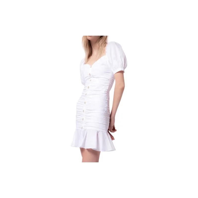 PINKO Short Sleeved Dress Women's White-2
