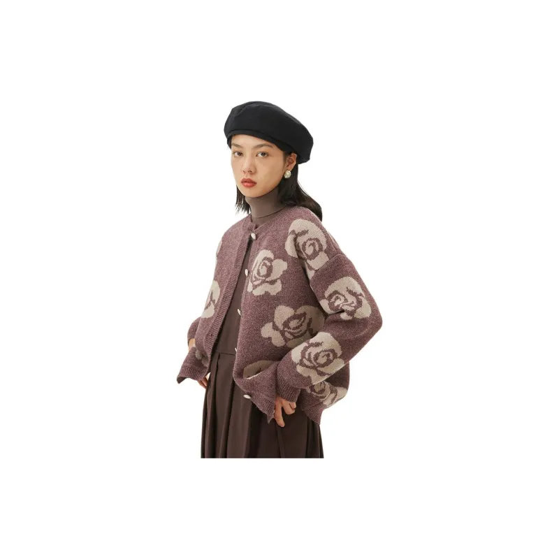 Omont Knitwear Women's Vintage Dark Pink-1