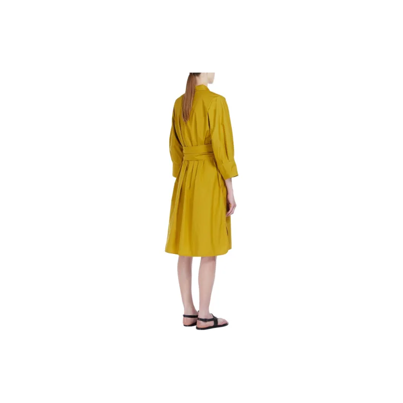 'S MAX MARA Long Sleeved Dresses Women's Yellow-1