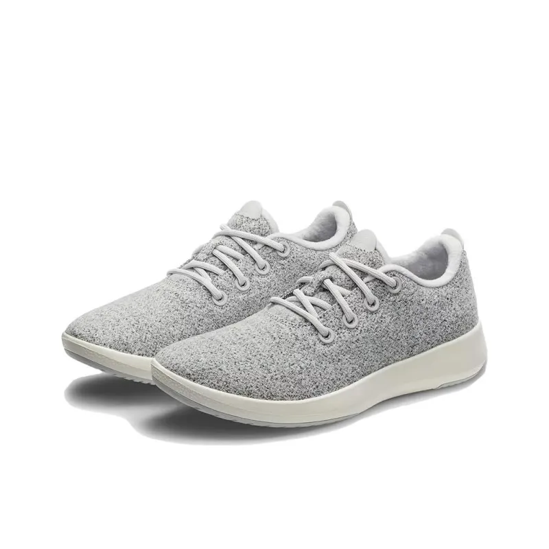Allbirds Wool Runner Cushioning Low-Top Sports Casual Shoes Women's Light Gray-2