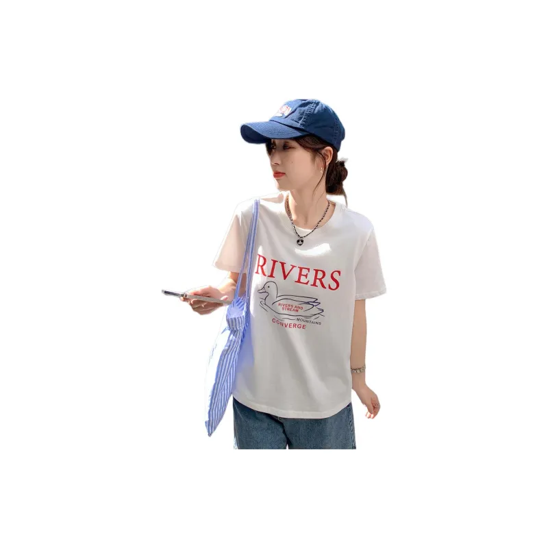 Tonlion T Shirt Women's Raw White-3