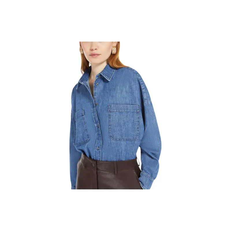 WEEKEND MaxMara Landa Collection Shirt Women's Blue-3