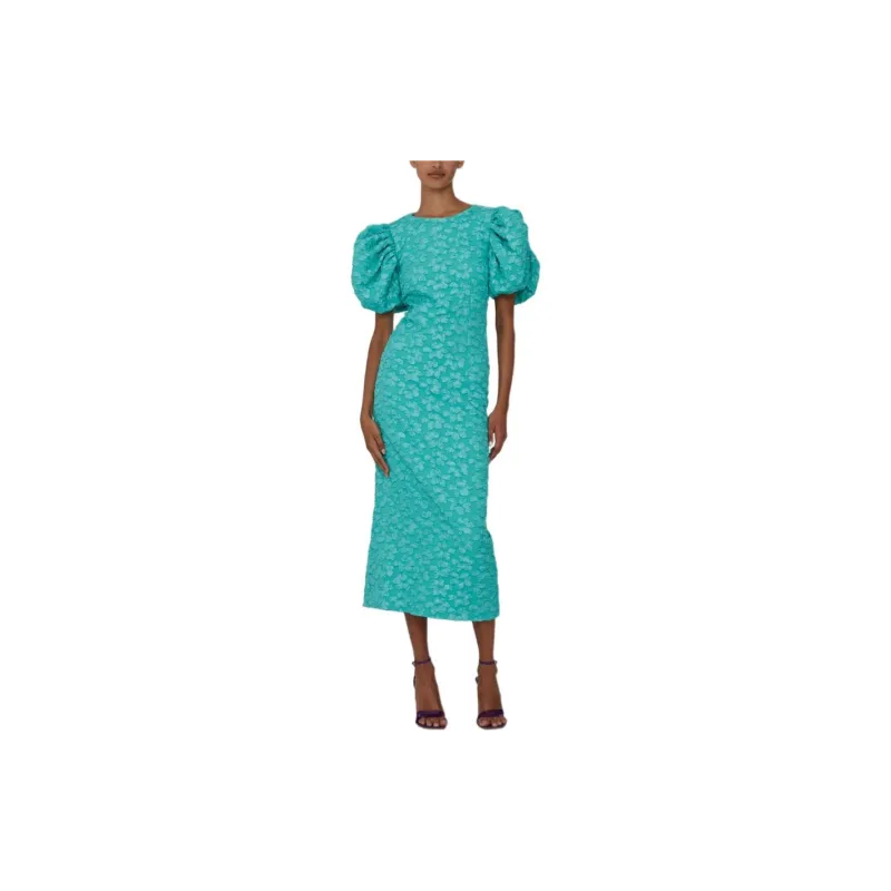 Rotate Puff-sleeve Midi Dress-2