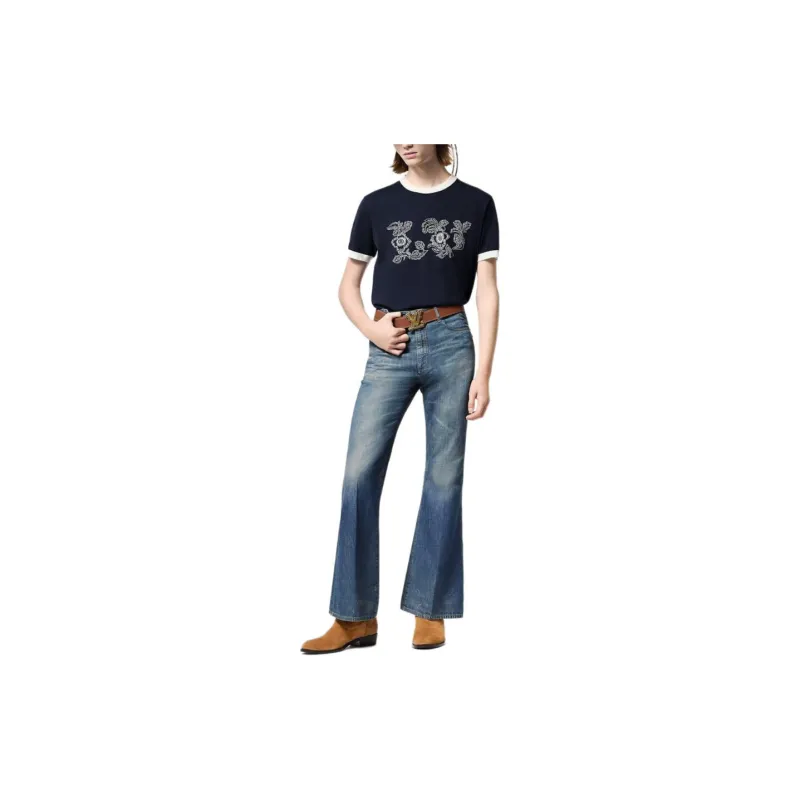 LOUIS VUITTON Graphic Intarsia Short Sleeved Cotton Crewneck-1