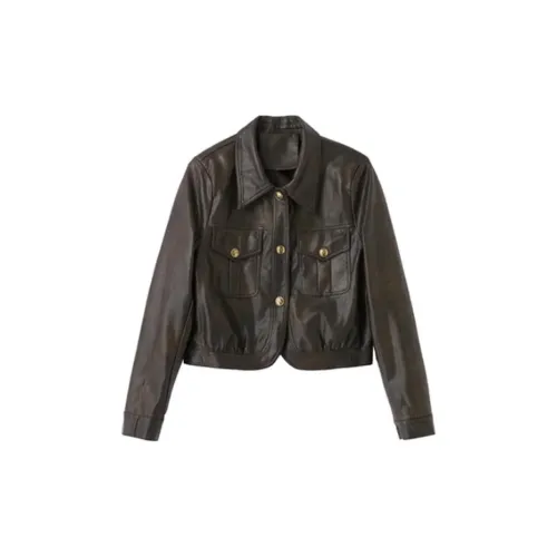 Yi Mengyuan Leather Jackets Women's