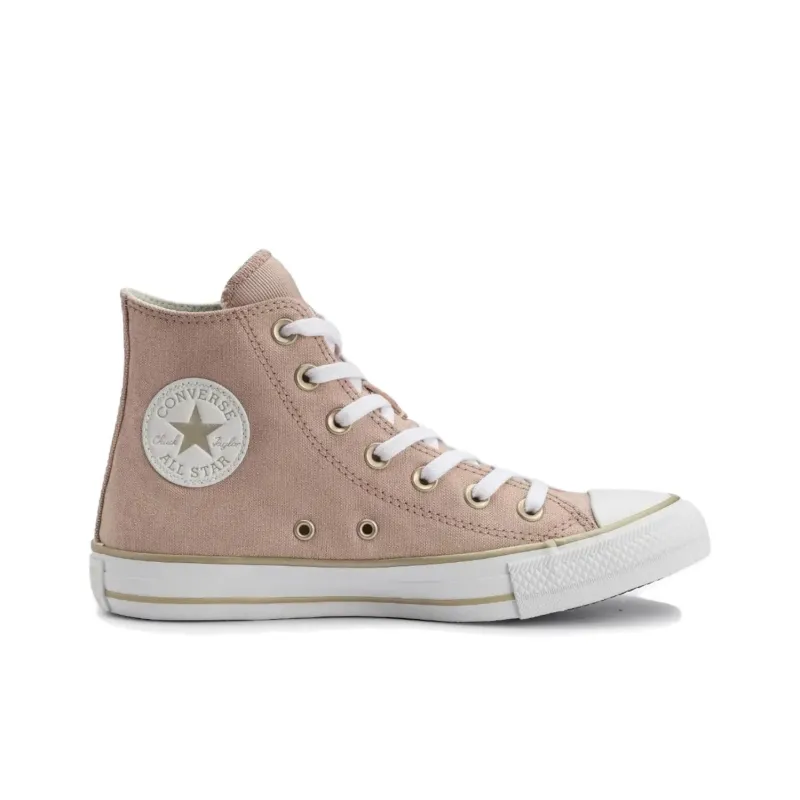 Converse Chuck Taylor All Star Anti-Slip Wear-Resistant High-Top Canvas Shoes Women's Pink-1