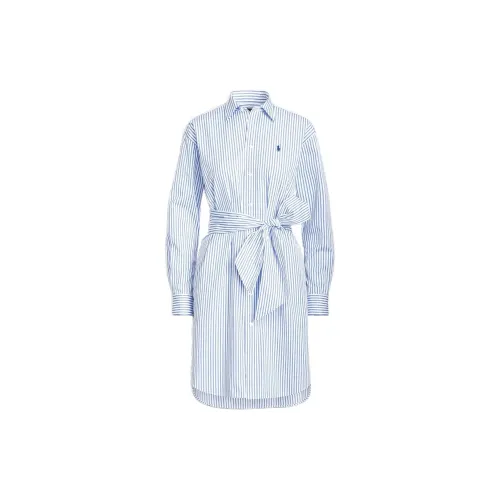 Ralph Lauren Long-Sleeved Dresses Women's Blue/White