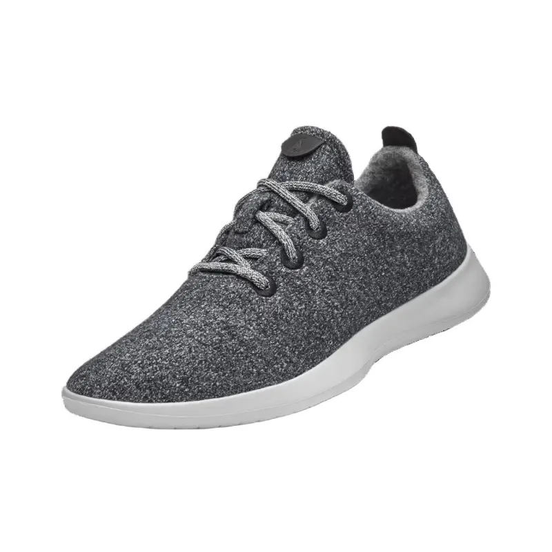 Allbirds Wool Runner Cushioning Low-Top Sports Casual Shoes Men's Natural Gray Black Hole-1