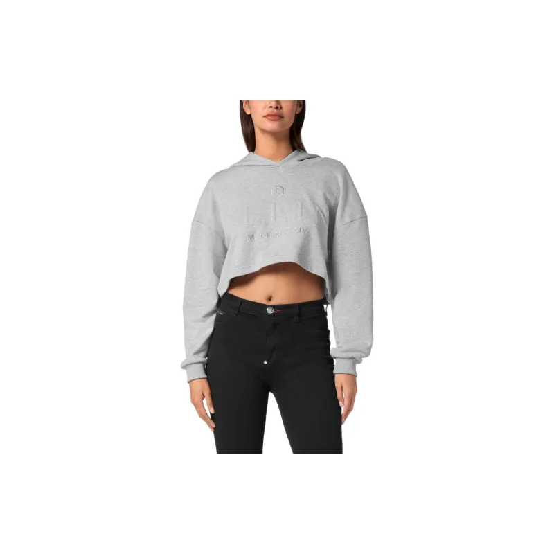 PHILIPP PLEIN Cropped Hoodie-1
