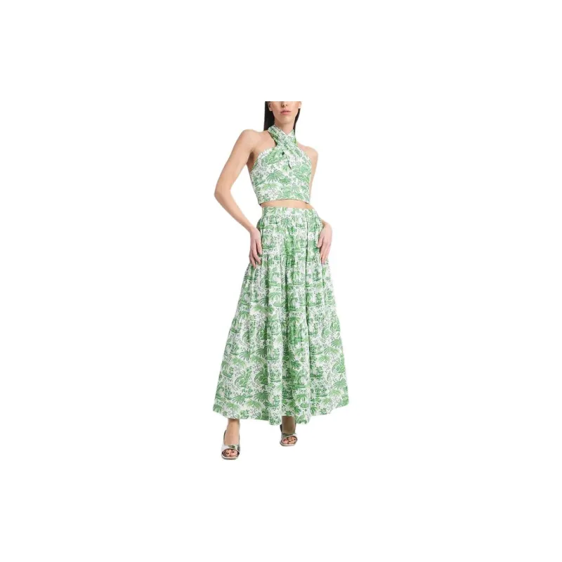 Staud Kai Botanical print Halterneck Top-2