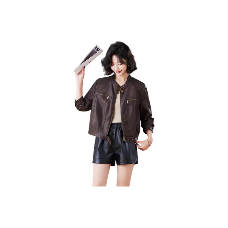 Yi Mengyuan Leather Jacket Women's-4