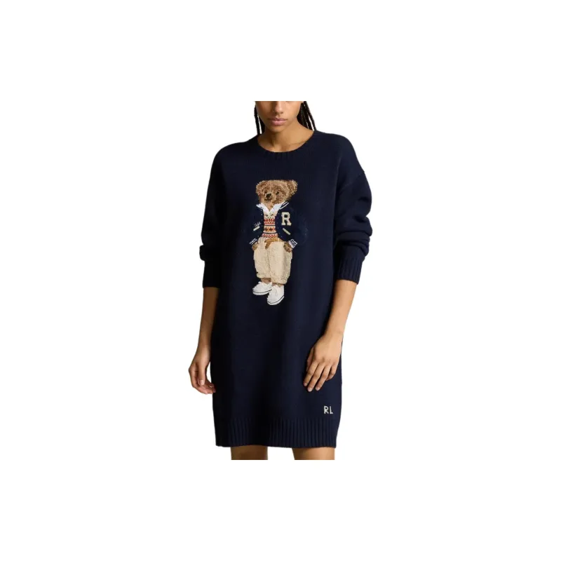 Polo Ralph Lauren Polo Bear Crewneck Sweater Dress-1