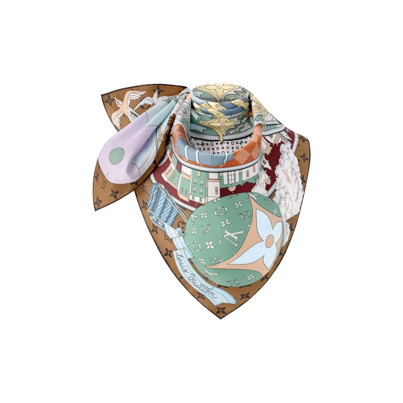 LOUIS VUITTON Silk Scarves Women's Multicolor-1