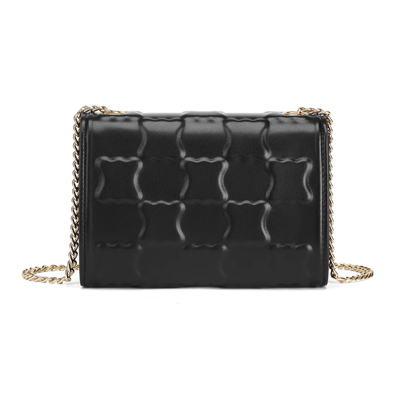 ST&SAT Synthetic Leather Shoulder Bag Women's Ecru/Pitch Black-3