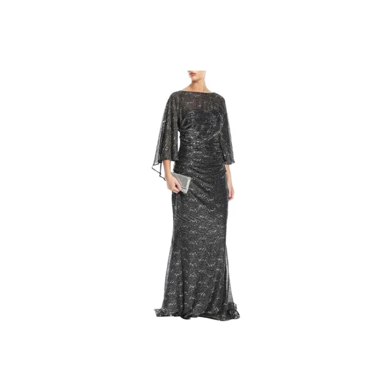 Talbot Runhof Kosha 1 Cape-sleeve Gown-3