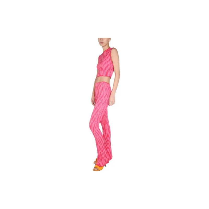 PHILOSOPHY DI LORENZO SERAFINI Intarsia knit Flared Trousers-3