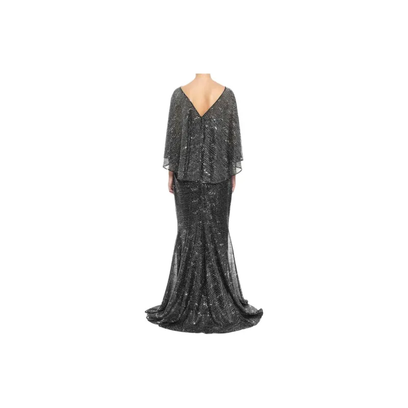 Talbot Runhof Kosha 1 Cape-sleeve Gown-2