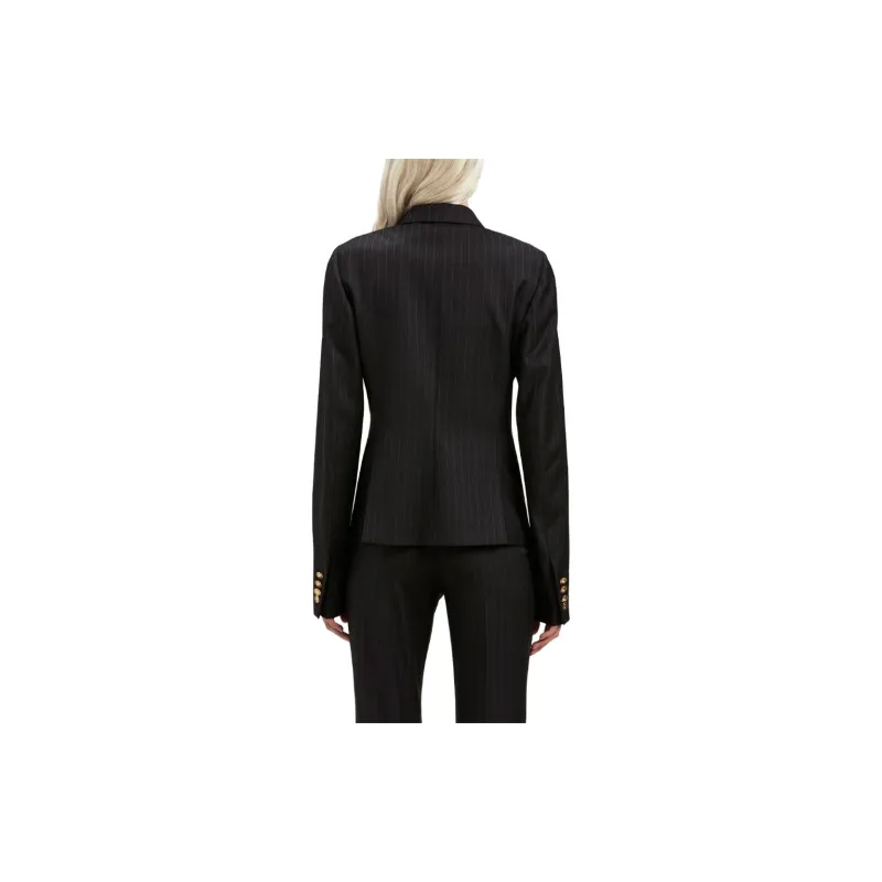 PALM ANGELS Pinstripe Double breasted Wool Blazer-2