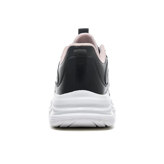 Warrior Rebound Wear Resistant Lightweight Slip Resistant Low Top Running Shoes Women's Black Pink-3