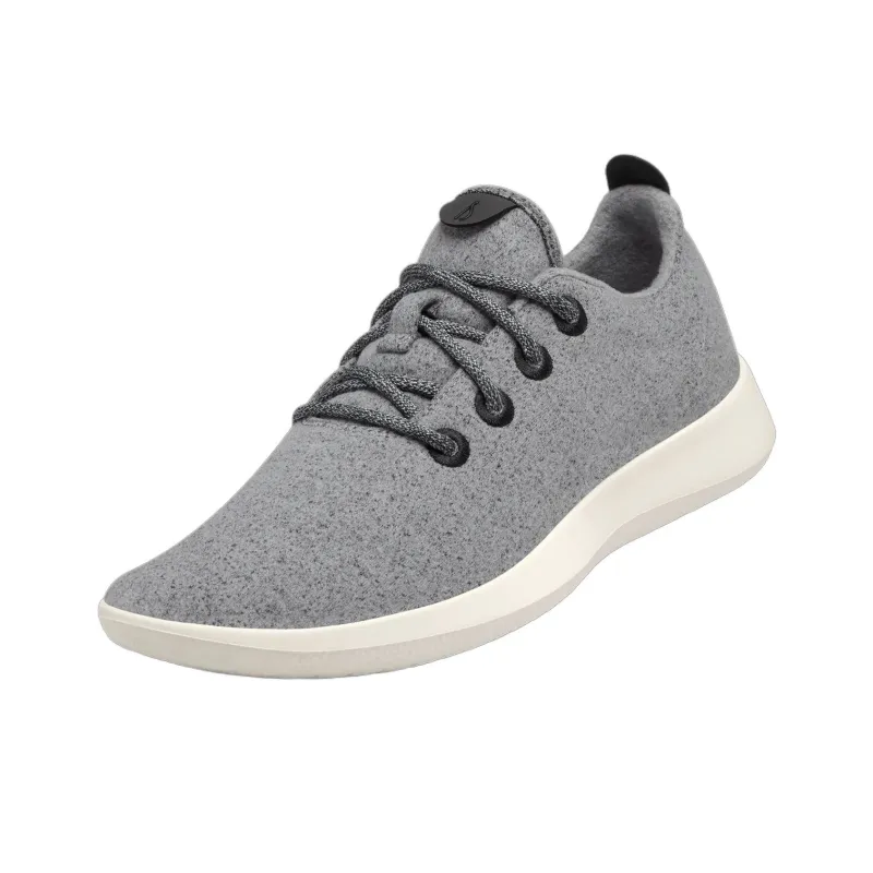 Allbirds Wool Runner Slip-Resistant Breathable Low-Top Sports Casual Shoes Men's Water Mist Ash-2
