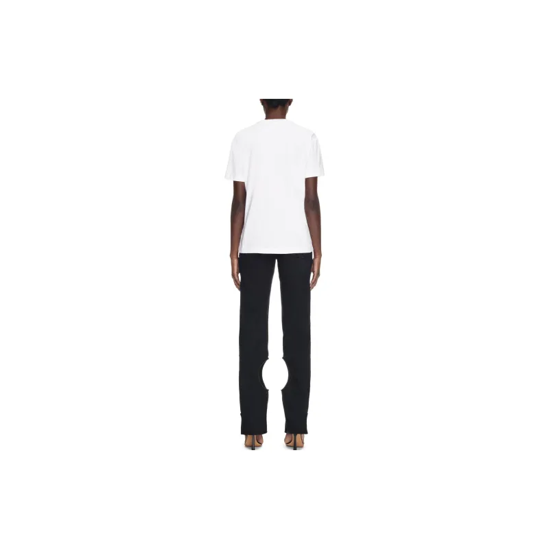 OFF WHITE Bookish Logo Printed Crewneck T Shirt-3