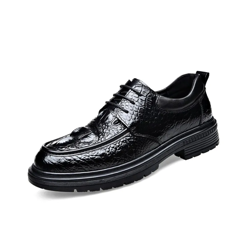 EGCHI Men's Casual Shoes Men Low Top Black/Brown-1