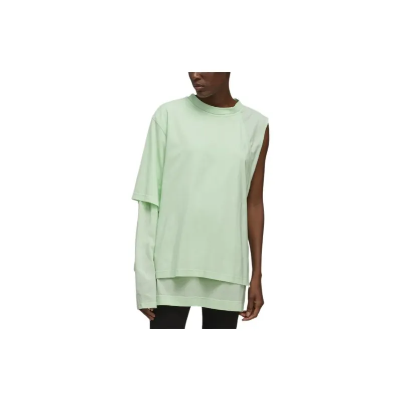 Y-3 Asymmetric Layered-effect T-shirt-5
