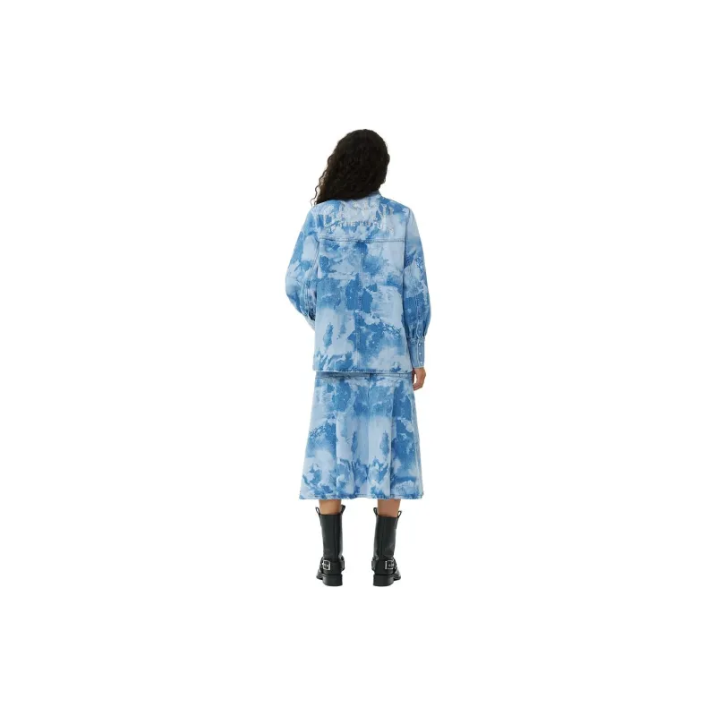 GANNI Bleach wash Denim Shirt-2