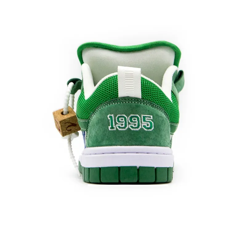 YIBONI Coverage Slip Resistant And Abrasion Resistant Low Top Skateboard Shoes Unisex Green-3