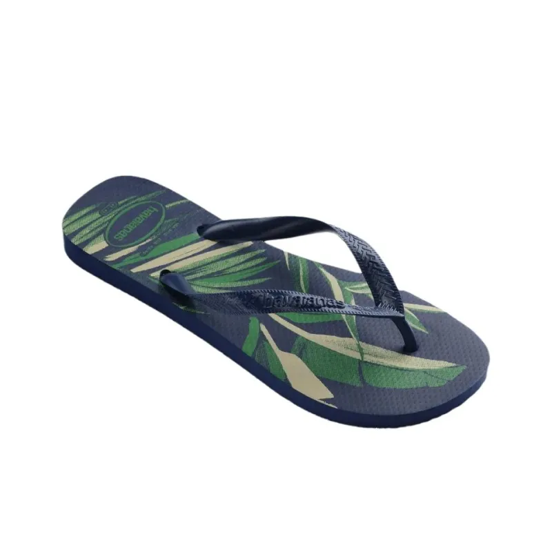Havaianas Rubber Sole Abrasion Resistant Flip Flops Unisex Dark Blue-3