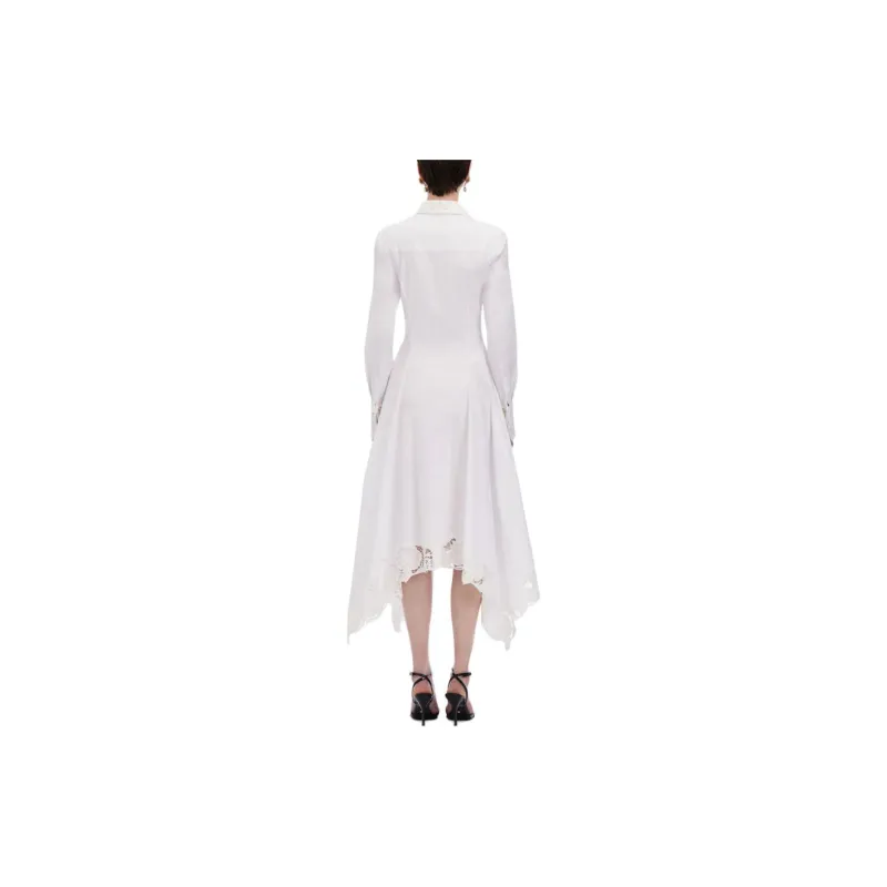 Oscar De La Renta Floral Guipure Handkerchief Dress-2