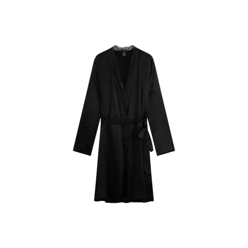 CALVIN KLEIN Pajama Robe Women's Space Black
