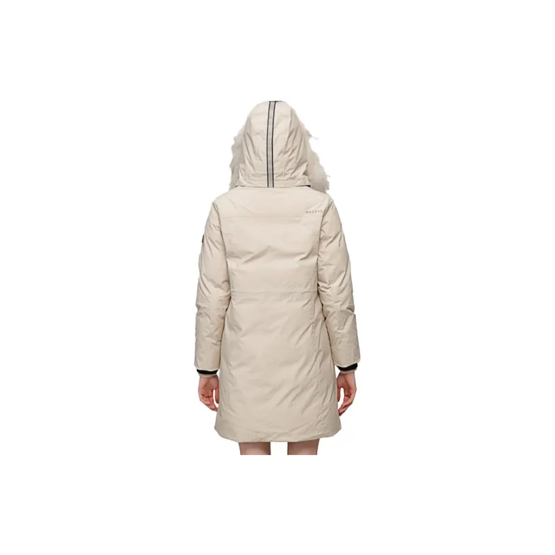 HAZZYS Mid length Down Jacket Women's Ivory-1