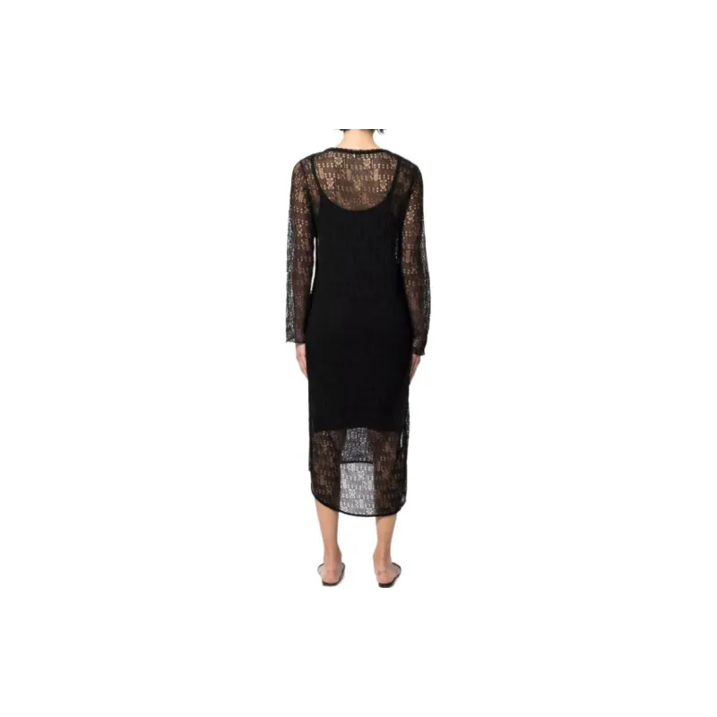 SAINT LAURENT V Neck Long Sleeved Dress-2