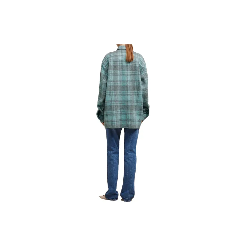 Ami Paris Checked Buttoned Up Overshirt-1