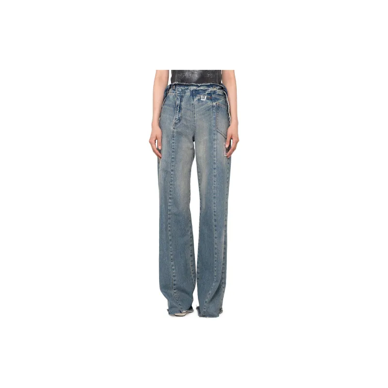 Maison Mihara Yasuhiro Panelled Straight Leg Jeans-2