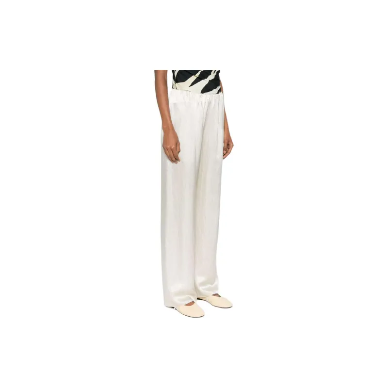 NANUSHKA Wide leg Satin Trousers-3