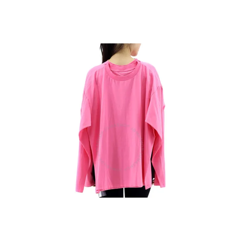 MM6 Maison Margiela Crop Tops Women's Neon Pink-2