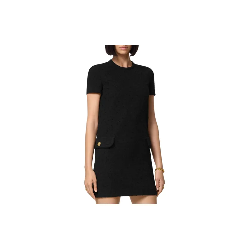 VERSACE Tweed Shift Mini Dress-1