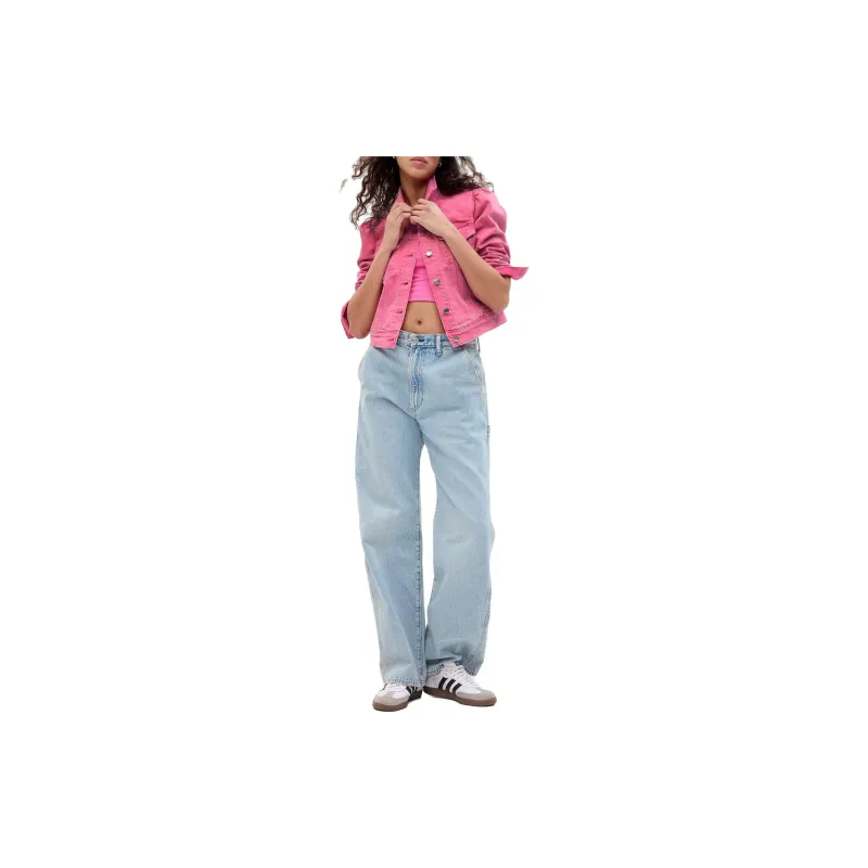 Barbie X GAP X Barbie SS23 Co-branded Series Denim Jackets Women's Pink-1